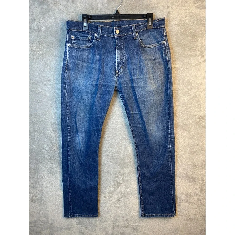 Levi's Men's Jeans 33x30 Blue 513 Slim Straight Stretch Denim